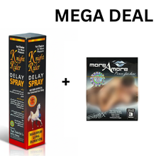 HOT DEAL Knight Rider Delay Spray +  More Amore 3 Pieces Special Condoms Imported Mingle