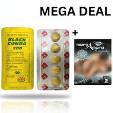 Durex Extra Sensitive Condom (Pack Of 3) + Black Cobra 200mg Sildenafil Citrate Tablet - 5 Mingle