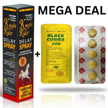 Mega Saver Pack – Black Cobra 200mg (5 Tablets) with Knight Rider Extra Strength Mingle