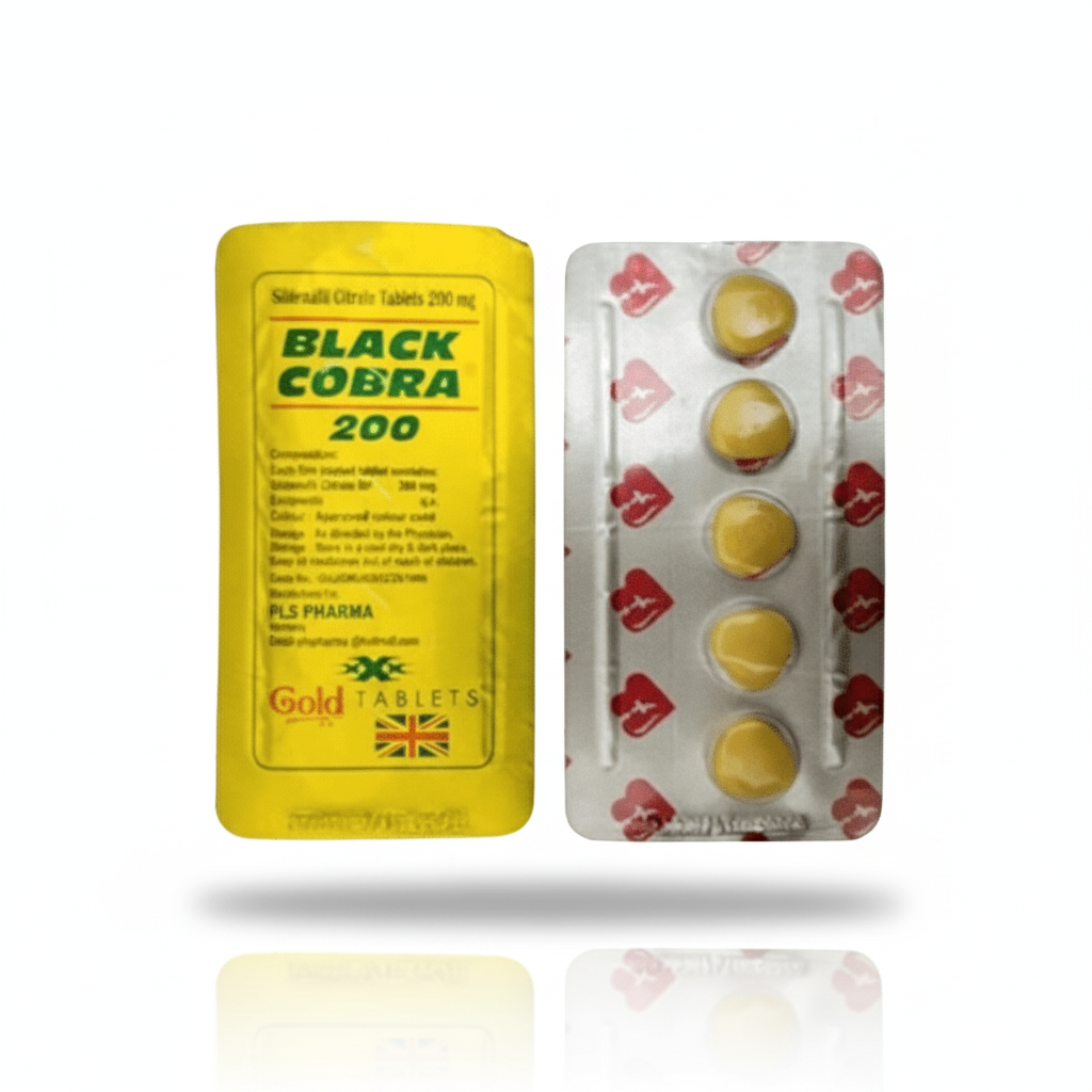 Black Cobra 200mg Sildenafil Citrate Tablet - 5 Mingle